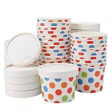 Frozen yogurt paper containers individual ice cream cups bulk
