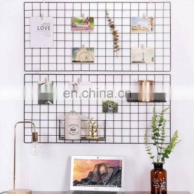 Vinyl Dipped  Photo Hanging Display Storage Organizer Wire metal Wall Grid Panel shelf