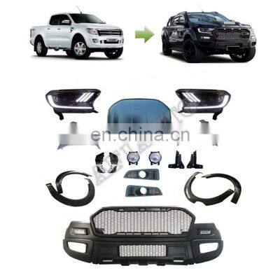 Wholesale Upgrade Body Kit Front Bumper Kit For Ranger T6 2012 to Raptor Model