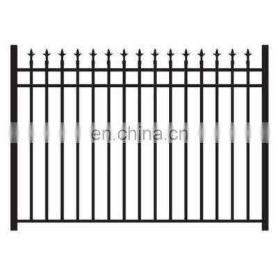 hot sale Xinhai #8 H 5 ft * W 6 ft Galvanized and power coated steel ornamental fence panel with Imperial head