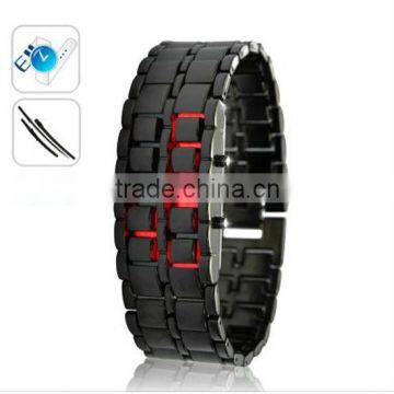 2013 fashion led watch sport stainless steel back