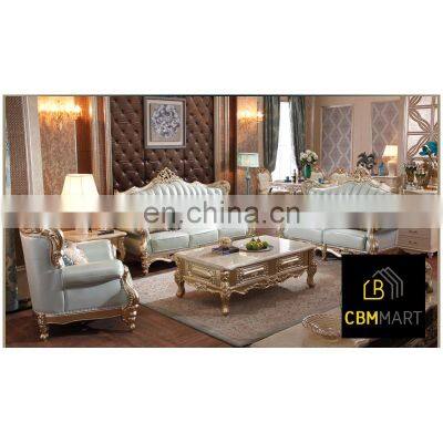 Traditional Style Home Furniture Classic Sofa Luxury European Leather Sofas Sectionals Set