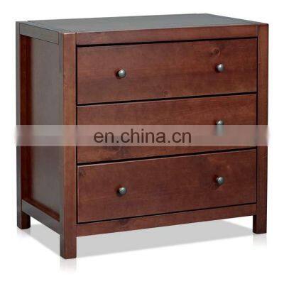 White Color Rustic Wood With 3-Drawer Dresser Storage Night Stand 31.5 x 18 x 30.04 Inches photo-4