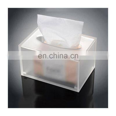 Manufacturer High Quality White Acrylic Tissue Paper Box Acrylic Napkin Holders Wholesales