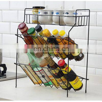 3 tier black kitchen desktop metal storage rack metal kitchen storage rack bathroom organized rack