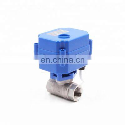 water valve cwx-15N cr05 with open close signal feedback brass SS304 electric shut off ball valve