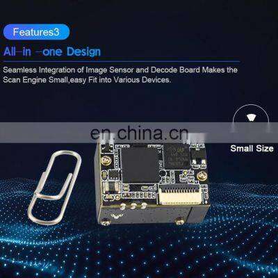 CMOS QR Code Scanning Engine Mini Barcode Scanner Module LV30 1D 2D Red LED VDC 752*480 CMOS A4 Size Rakinda 0.76 W 4.6g photo-3