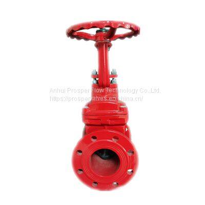 DN100 PN16 Ductile Cast Iron OSY Type Grooved Gate Valve