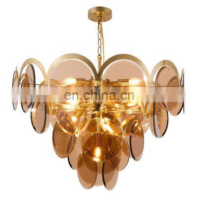 Modern LED Pendant Light Luxury Indoor Glass Pendant Lamp For Lobby Hotel Living Room Dinner Room