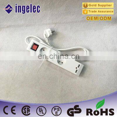 Usb Schuko Electrical Socket With General Switch and 1.5m,3m or 5m Length Cable photo-2