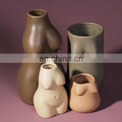 Nordic Body Vase Ins Ceramic Vases for Home Decor Craft Decoration photo-2