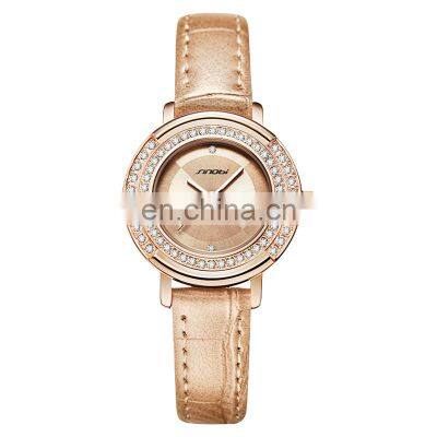 Sinobi Fashion Lady Dress Watch High Quality Leather Strap Watch Gunagzhou China Watch Supplier Wholesale Wristwatch S9841L