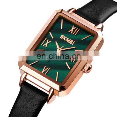 1706 Girls Wrist Watch Genuine Leather Strap Watch Jam Tangan Wanita Waterproof