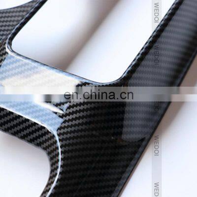 Imitation Carbon Fiber Gear Shift Panel Trim Cover Sticker Center Console Frame Accessories for Ford Bronco photo-2