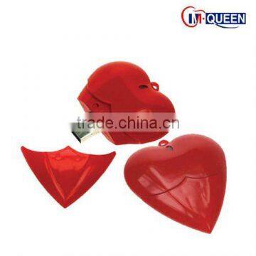 Plastic heart shape usb pendrive