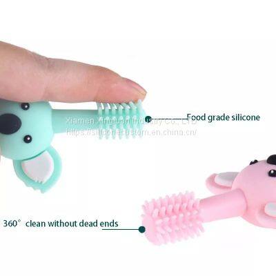 Wholesale Soft Silicone Training Toothbrush Silicone Koala Teether Baby Care Teething Brush photo-3