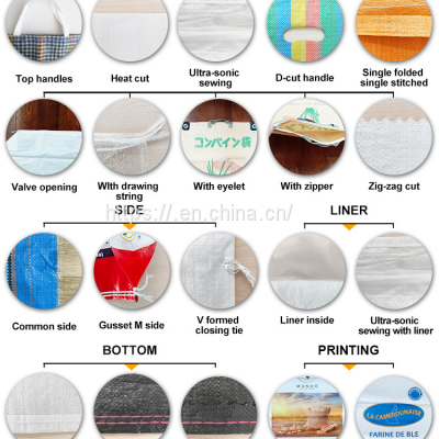 Sandwich Bags 25kg 40kg 50kg for Packaging Frozen Fish, Food Products for People Custom Logo/ Design