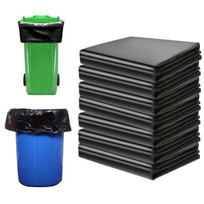 Black Fold Heavy Duty Trash Bag Plastic Disposable Garbage Bag on roll large industriel garbage bags