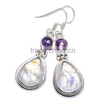 MOONSTONE EARRING ,925 sterling silver jewelry wholesale,WHOLESALE SILVER JEWELRY,SILVER EXPORTER,SILVER JEWELRY FROM INDIA