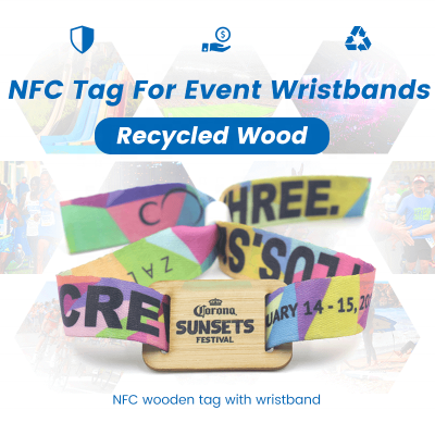 Custom Wooden NFC RFID Wristband Eco-friendly 13.56MHz photo-6