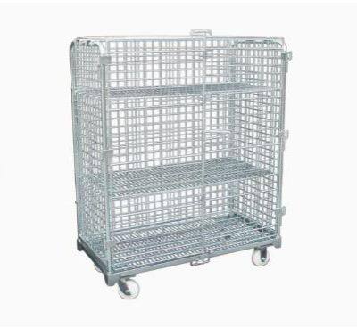 Wholesale Collapsible Logistic Trolley Roll Container Cage Trolley with Layers