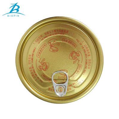 Custom Logo 401#99mm Tinplate Full Aperture Easy Open Ends Lid With Ring Pull Can Lid
