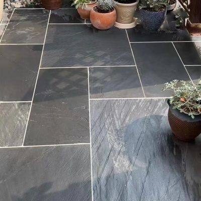 Natural Black Slate Flooring, Outdoor Natural Stone Flooring