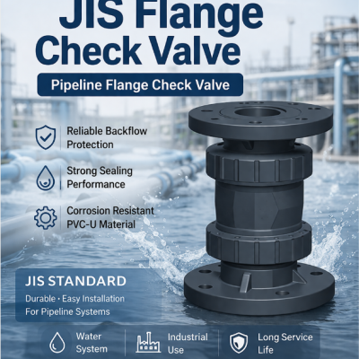 PVC Flange Check Valve Norme JIS Non Return Valve pour le système de pipeline