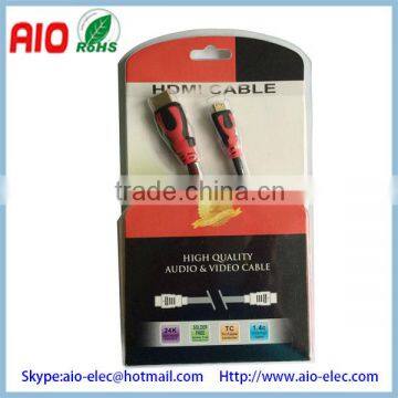 OEM ODM SLIDE CARD V1.4 High speed quality braided hdmi male to MINI hdmi male HDMI cable type2043p 1080P HDTV,DV