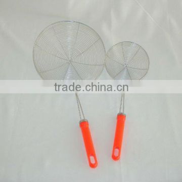 14# stainless steel skimmer, wire skimmer with plastic handle