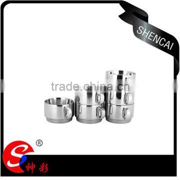Chaozhou Guangdong Stainless Steel Tea Cup Set / Double Wall Coffee Travel Mug and Cup photo-3