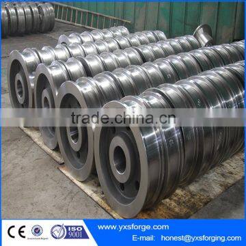 Custom made Hot Metal Ladle Transfer Car Wheel for Steel Plant Forged Wheels