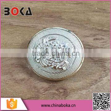 20L gold round metal button