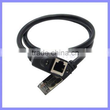 30cm/1M RJ45 Male to Female Screw Panel Mount Ethernet LAN Network Extension Cable photo-1