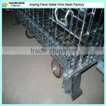 4 layer stacking metal supermarket storage container