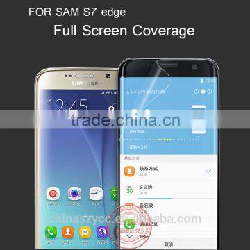 TPU Lowest price full screen protector for Samsung S7 edge screen guard