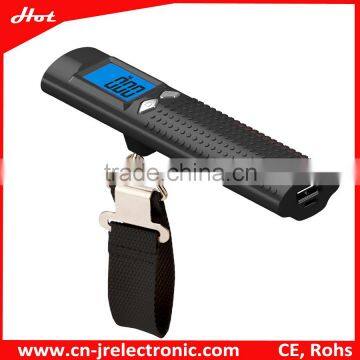 New exciting fishing tackle 50kg fishing scale with 60lm LED fishing light and 2600mah rechargeable power bank