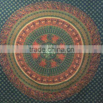 Screen Printed Multi Vintage Wall Hanging Tree of Life Spirit Bed Sheets photo-5