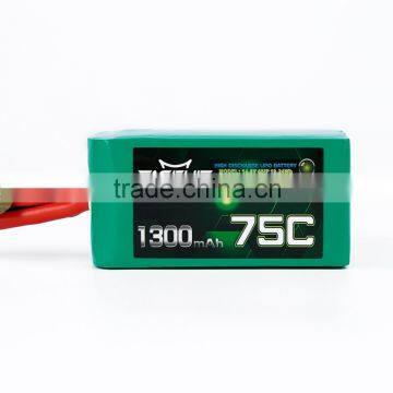 ACEHE 14.8V 1300mAh 75C Capacity High Rate Lipo RC Battery