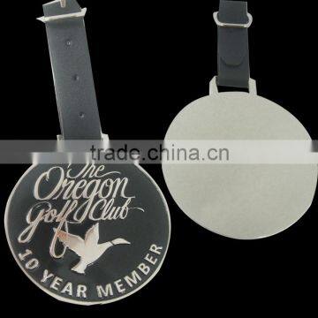 Golf Large Bag Tag, Make of Zinc Alloy, Round Shape