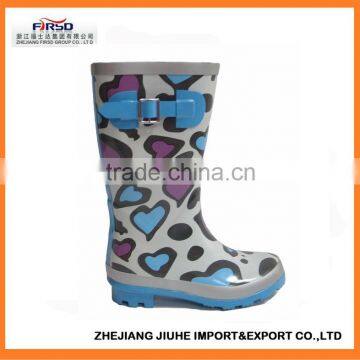 2014 latest kids' fashion rubber rain boots