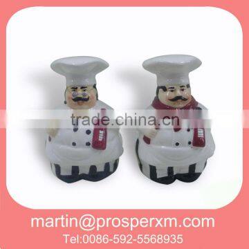 Chef Ceramic Salt and Pepper Shaker