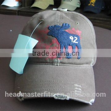 Factory Price Colors Custom Washed Cotton Baseball Cap 6 Panel Distressed Baseball Hat