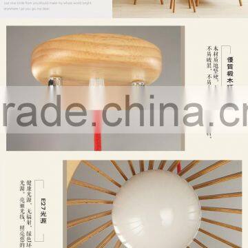 Modern Vintage Fancy Style Wood Pendant Lamp Lighting JK-8005B-03 Wooden LED Pendant Light photo-5