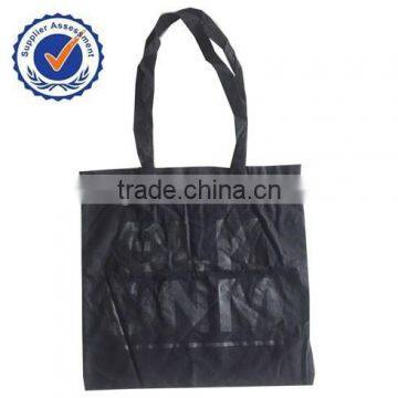 black cotton tote bag