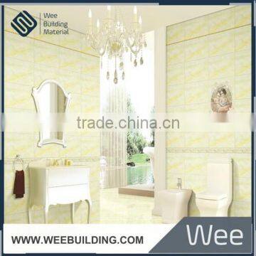 Yellow colors ceramic glossy wall tiles for bathroom and kitchen 300x450mm