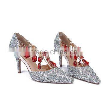 Pearl Upper Wedding High Heel Shoes Rehinestone Heels Hand Beaded Shoes Custom Made Pumps Luxury Diamond Wedding Dress Shoes photo-6