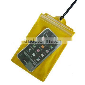 waterproof hook and loop mobile phone pouch for playing on the beach,smartphone