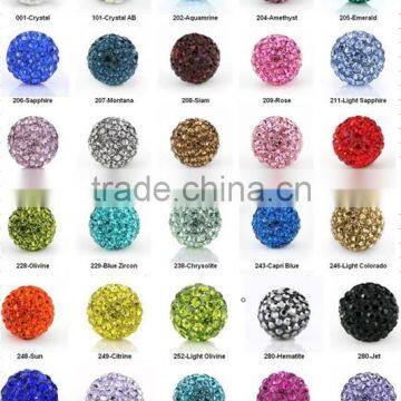 30 Colors Stock 8mm to 20mm AAA Quality Wholesales Colorful Clay Crystal Rhinestone Beads for Necklace Bracelet Jewelry Fashion