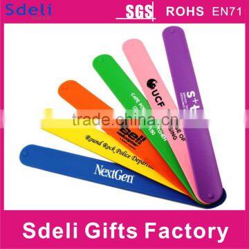 2016 promotional gifts custom silicone ruler slap wristband